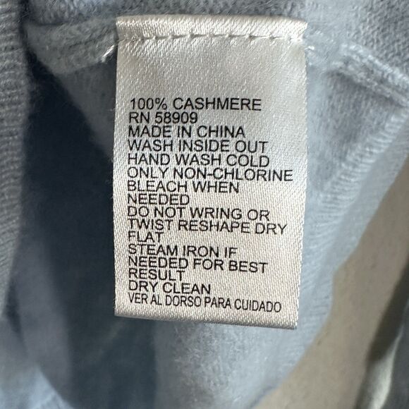 Antonio Melanie cashmere Pullover Blue Classic Preppy Sweater M - Picture 6 of 8